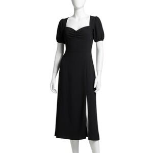 NEW Alexia Admor Gracie Sweetheart Midi Dress Women's Size 8 Black Evening Event